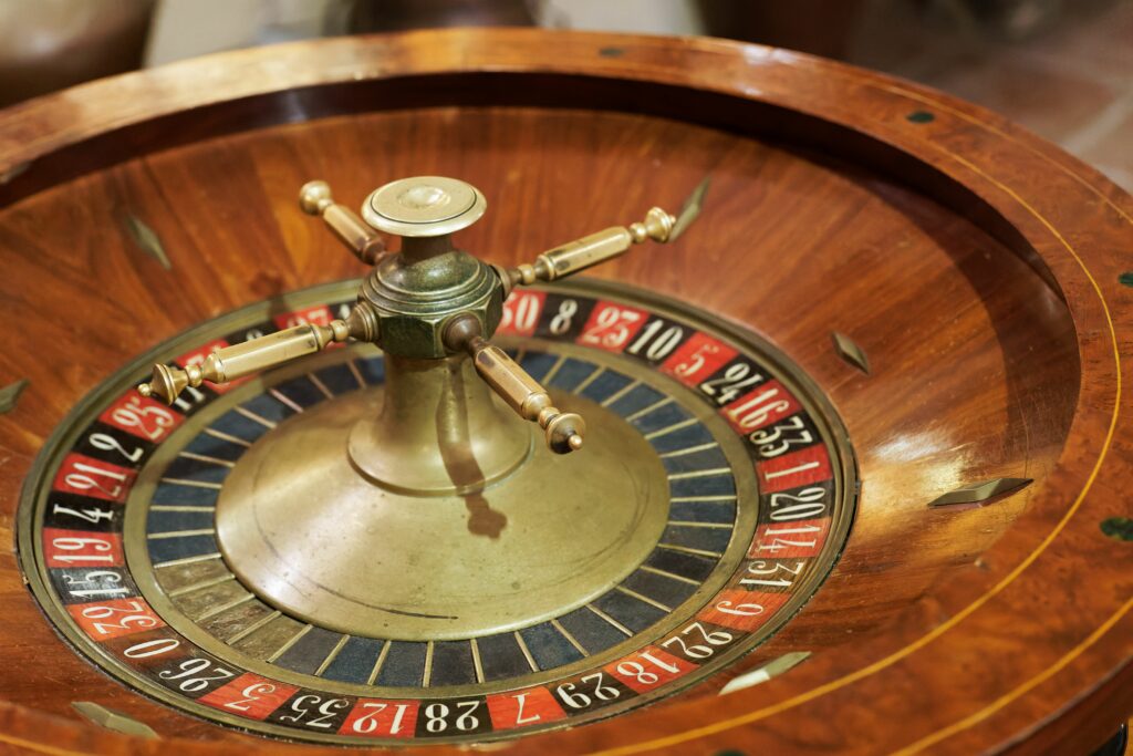Vintage roulette wheel.